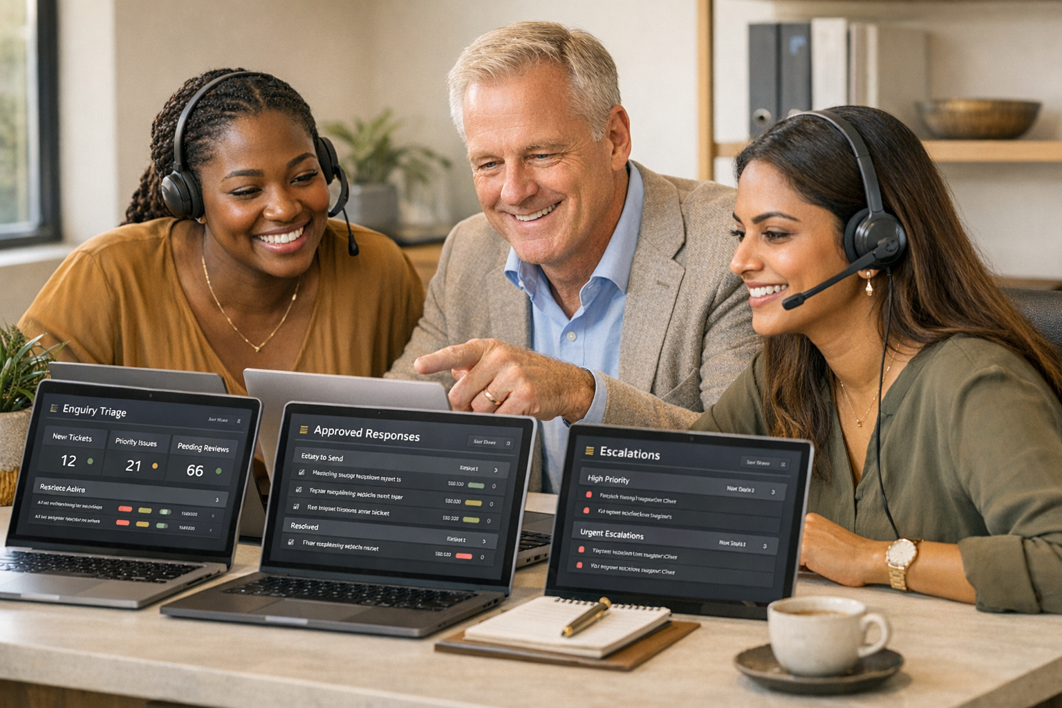 AI customer support assistants that reduce repetitive service load. visual workflow